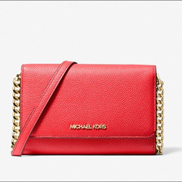 NWT authentic MK leather crossbody coral - Picture 5 of 7